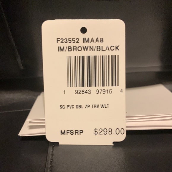 Double Zip Travel Wallet In Signature PVC - Picture 7 of 9